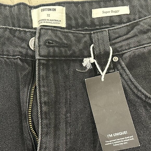 Super Baggy JEAN Size 32 Cotton on - Picture 1 of 5